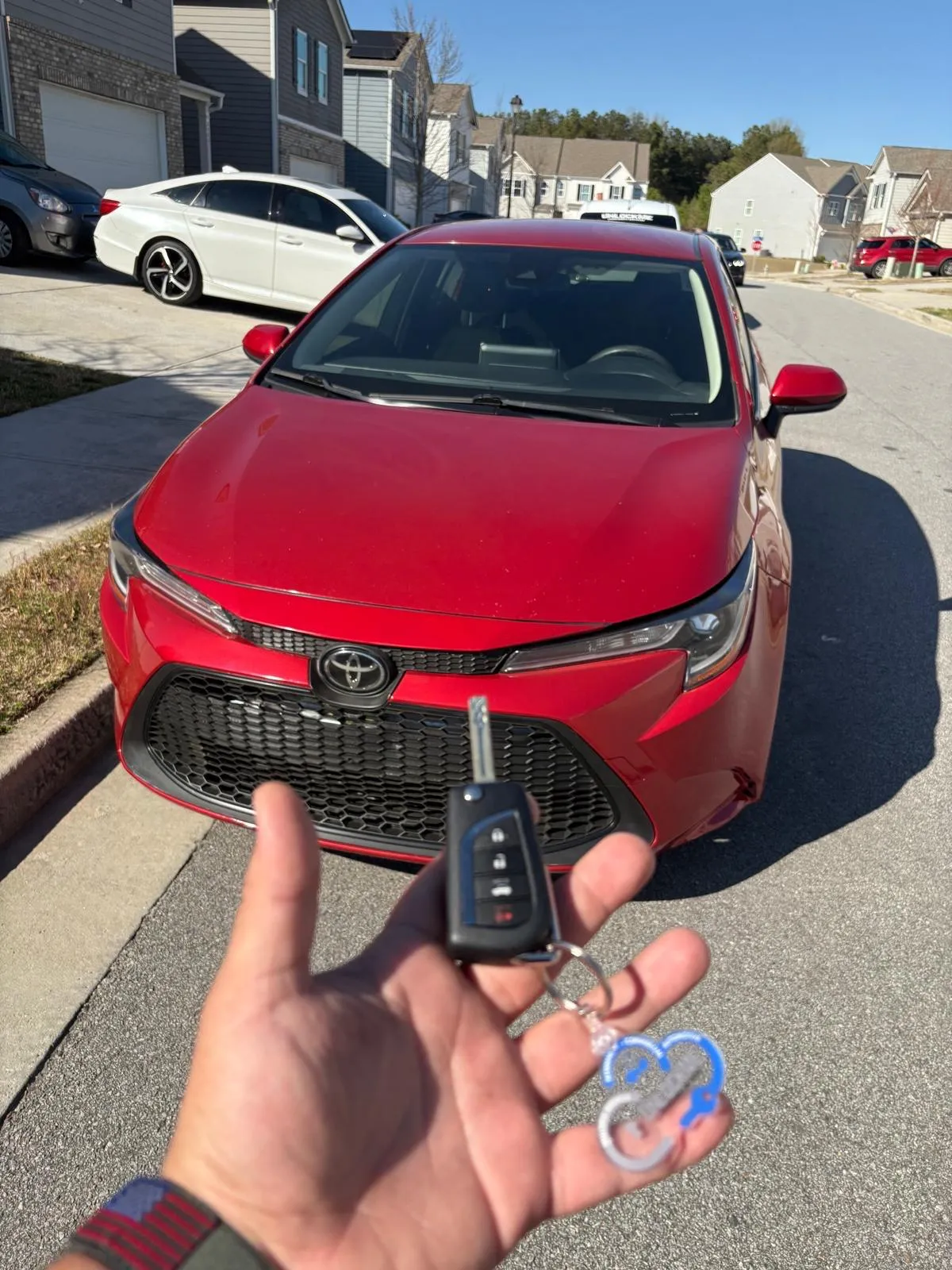 Toyota Corolla 2020, key made from scratch — Oakwood, GA