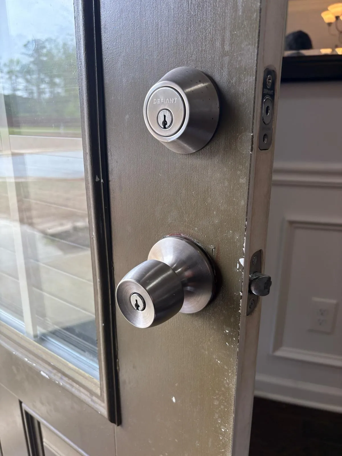 From a standard deadbolt to a keypad lock — Lawrenceville, GA