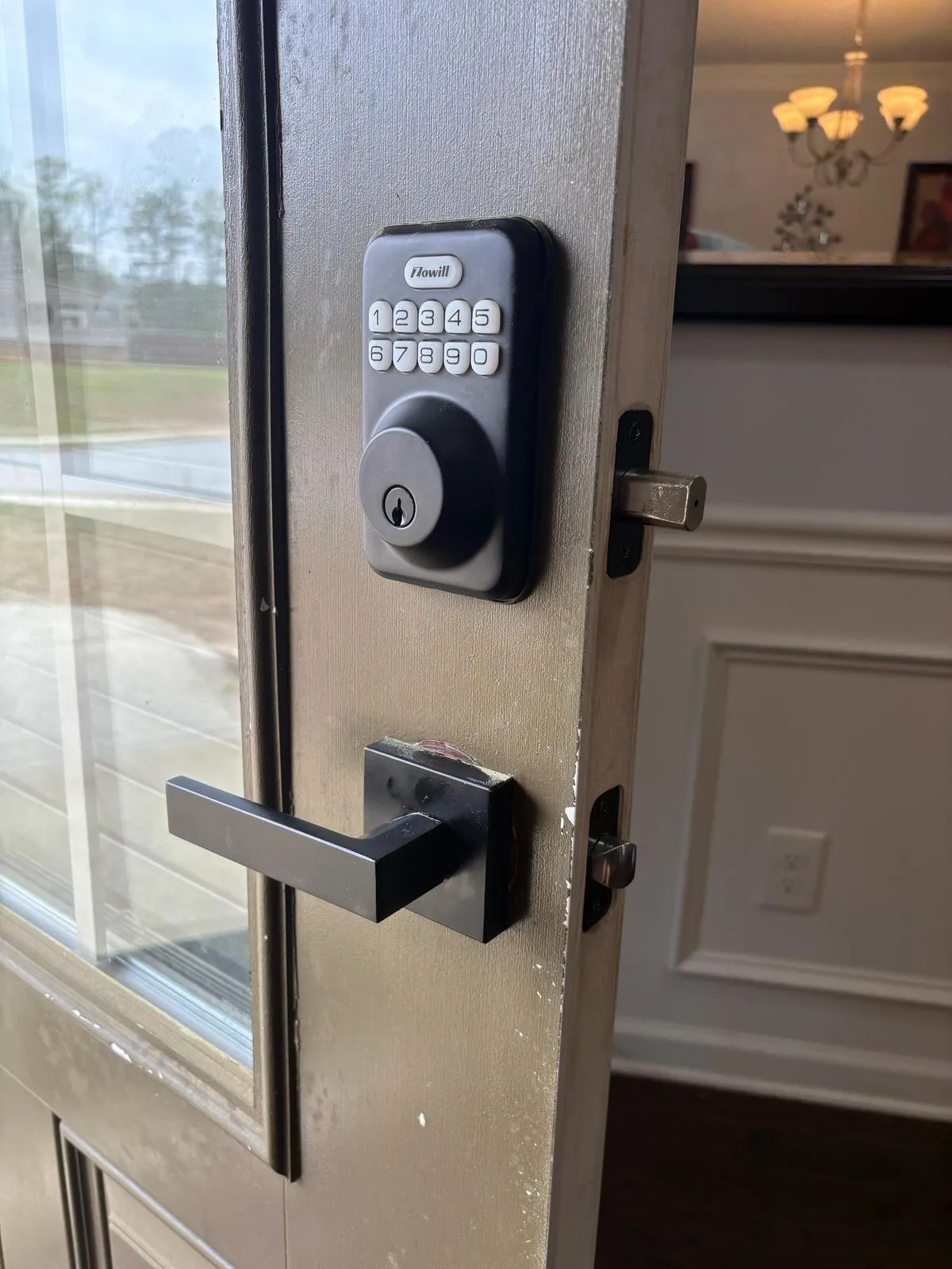From a standard deadbolt to a keypad lock — Lawrenceville, GA