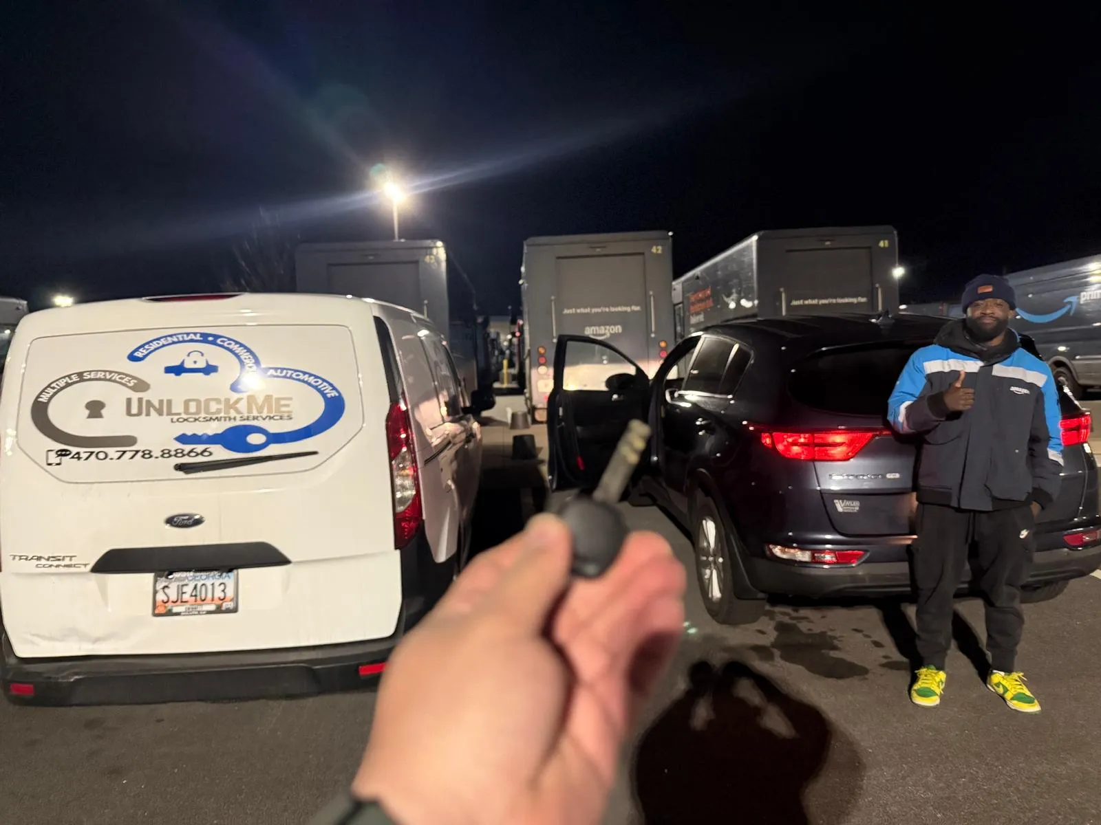 Kia Sportage 2018, key lost mid-shift — Duluth, GA